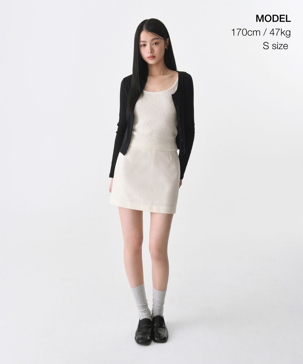 무신사 스탠다드 우먼(MUSINSA STANDARD WOMAN) 우먼즈 트위드 미니 스커트 [크림]