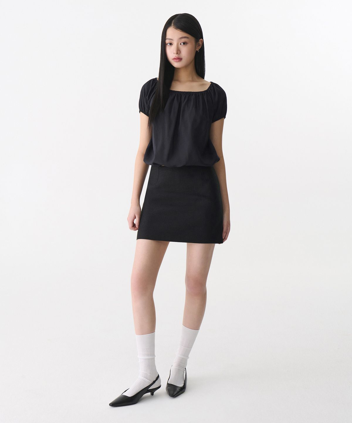 무신사 스탠다드 우먼(MUSINSA STANDARD WOMAN) 우먼즈 트위드 미니 스커트 [블랙]