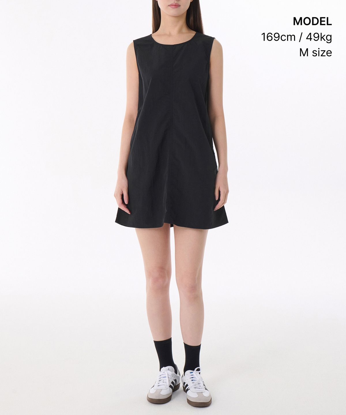 무신사 스탠다드 우먼(MUSINSA STANDARD WOMAN) 우먼즈 나일론 미니 드레스 [블랙]