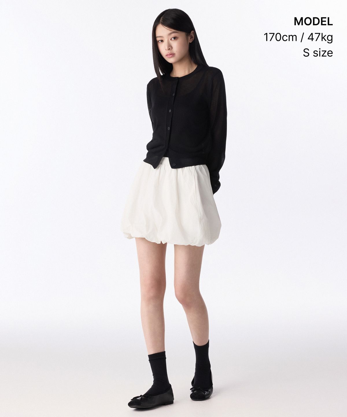 무신사 스탠다드 우먼(MUSINSA STANDARD WOMAN) 우먼즈 시어 라운드 넥 가디건 [블랙]