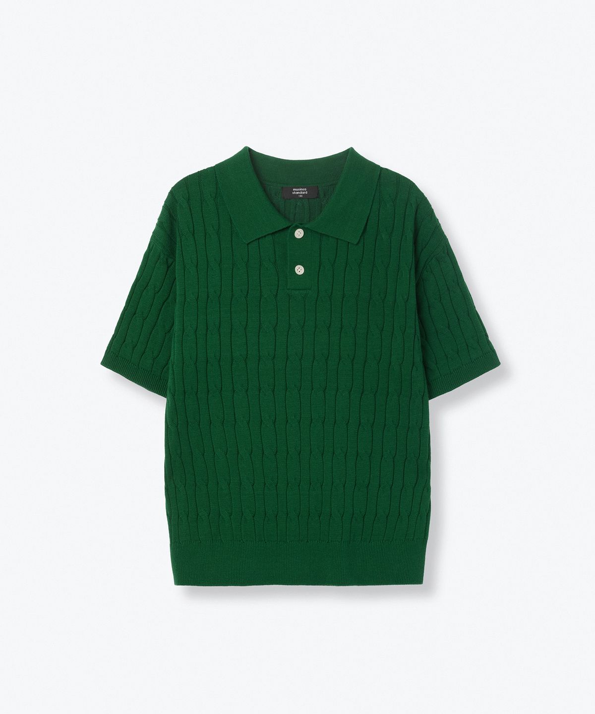 무신사 스탠다드 키즈(MUSINSA STANDARD KIDS) 케이블 니티드 폴로 셔츠 [아이리시 그린]