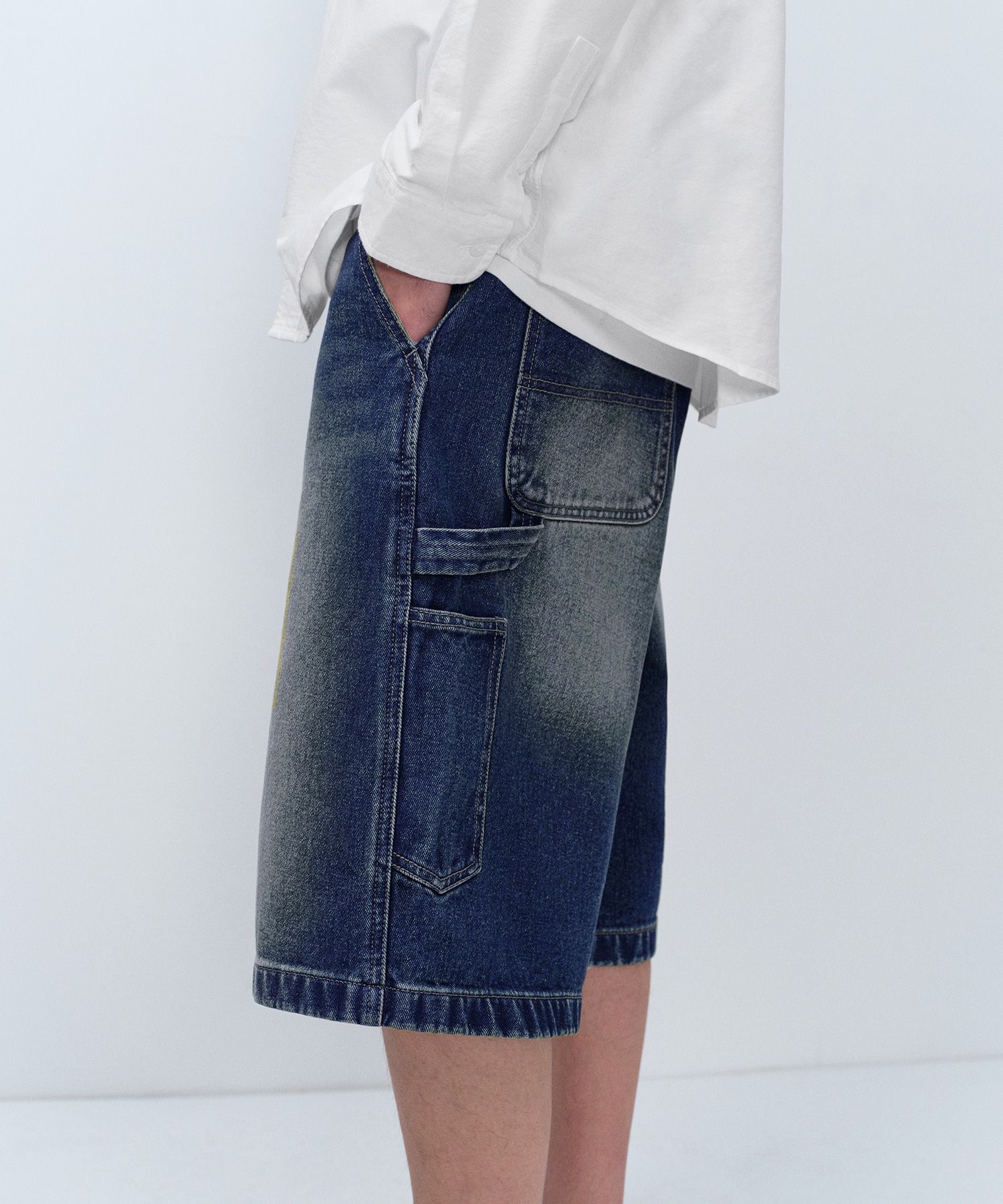 ★MUSINSA STANDARD★ Big Brush Carpenter Bermuda Denim Pants MUSINSA | MUSINSA STANDARD Big Brush Carpenter Bermuda Denim