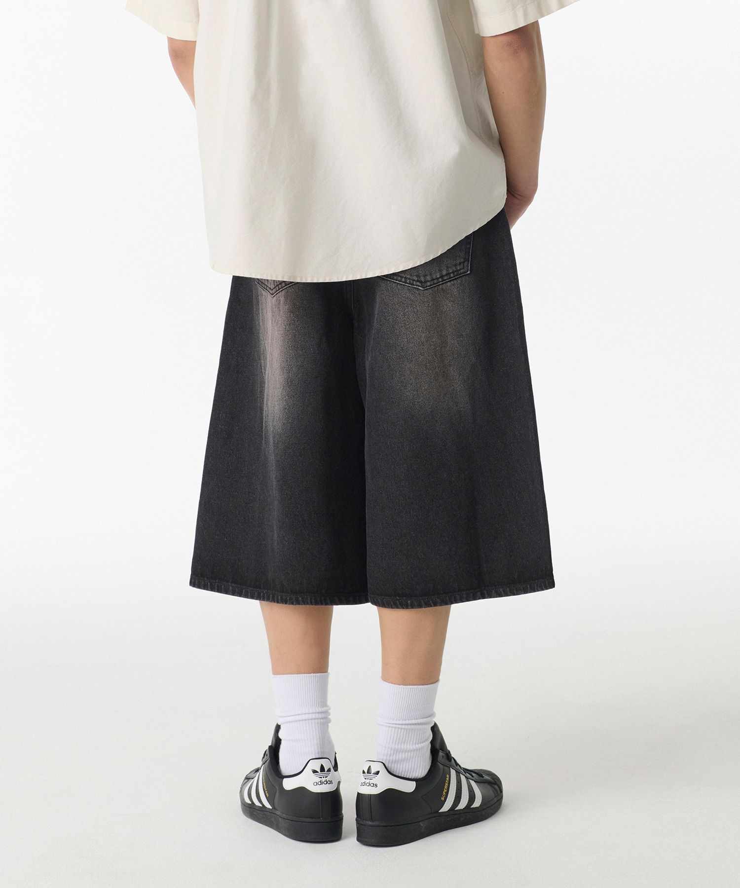 MUSINSA | MUSINSA STANDARD Big Brush Long Bermuda Denim