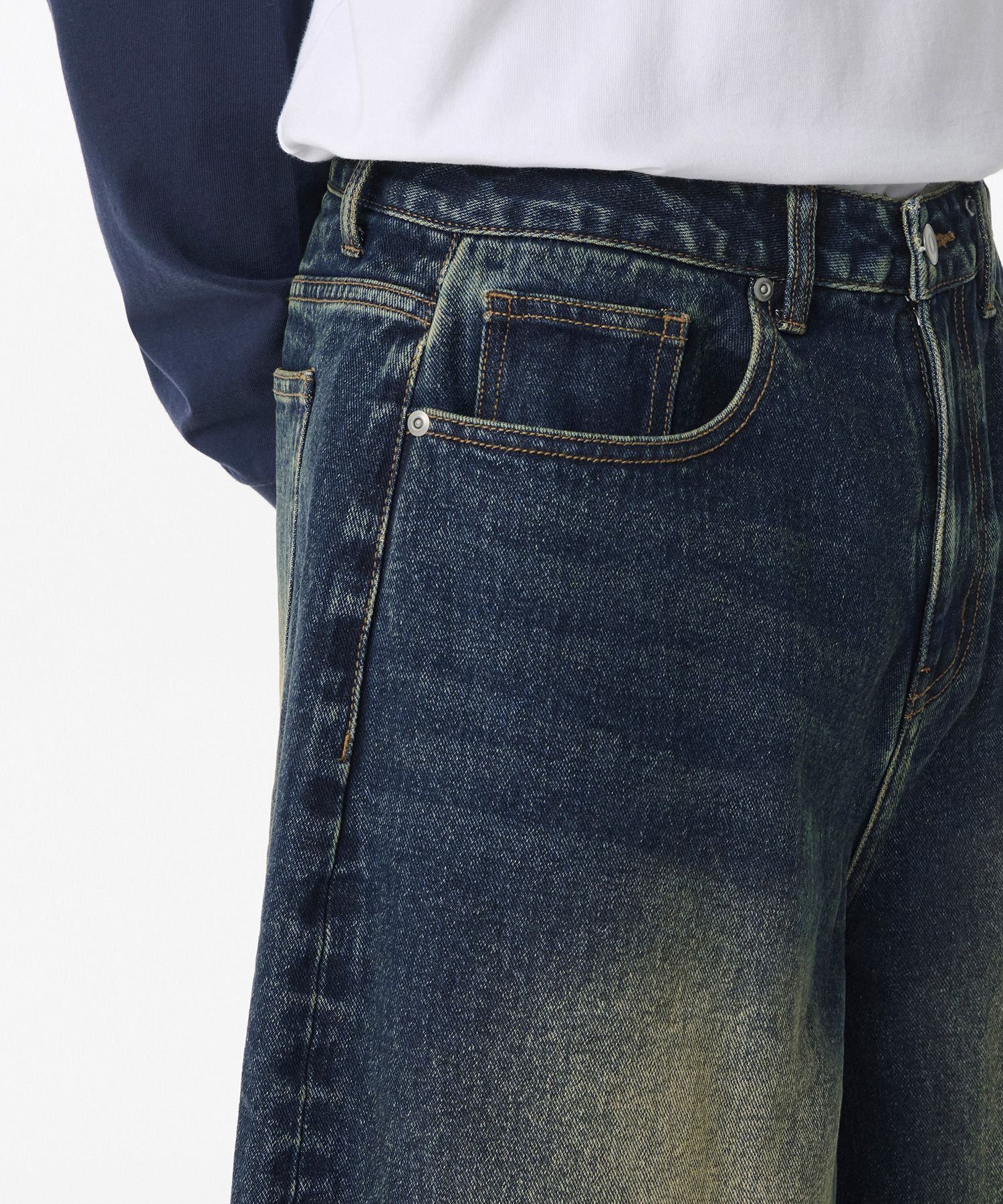 ★MUSINSA STANDARD★ Side Brush Long Bermuda Denim Pants Yel MUSINSA | MUSINSA STANDARD Big Brush Long Bermuda Denim