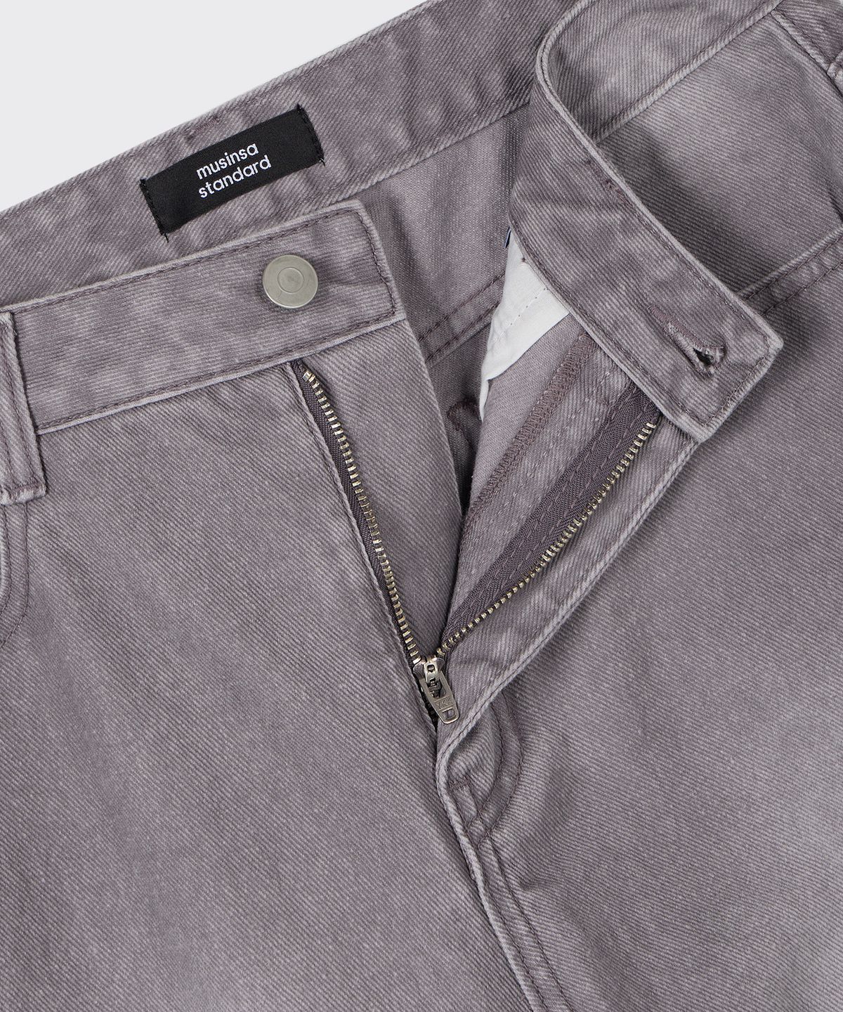 무신사 스탠다드 우먼(MUSINSA STANDARD WOMAN) 우먼즈 피그먼트 와이드 데님 팬츠 [퍼플 그레이]