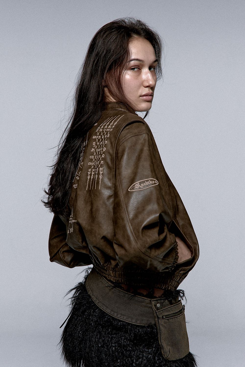 【Kashiko】24fw Yantra Faux Leather jacket レザージャケット MUSINSA | KASHIKO Yantra Faux Leather jacket Brown
