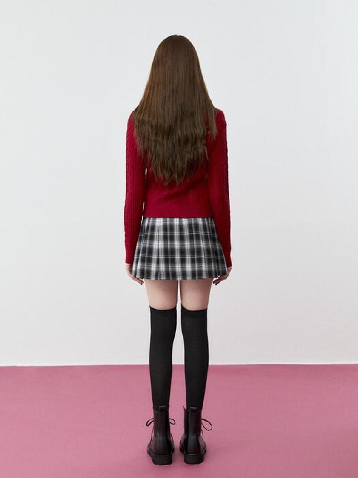 쿨키튼(KOOLKITTEN) Fur Knitted Cardigan (RED)