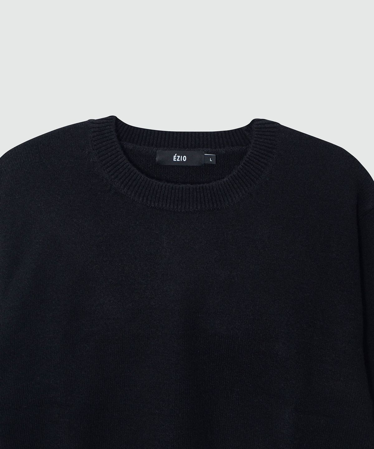 이지오(EZIO) Soft Plain Round Knit_Black