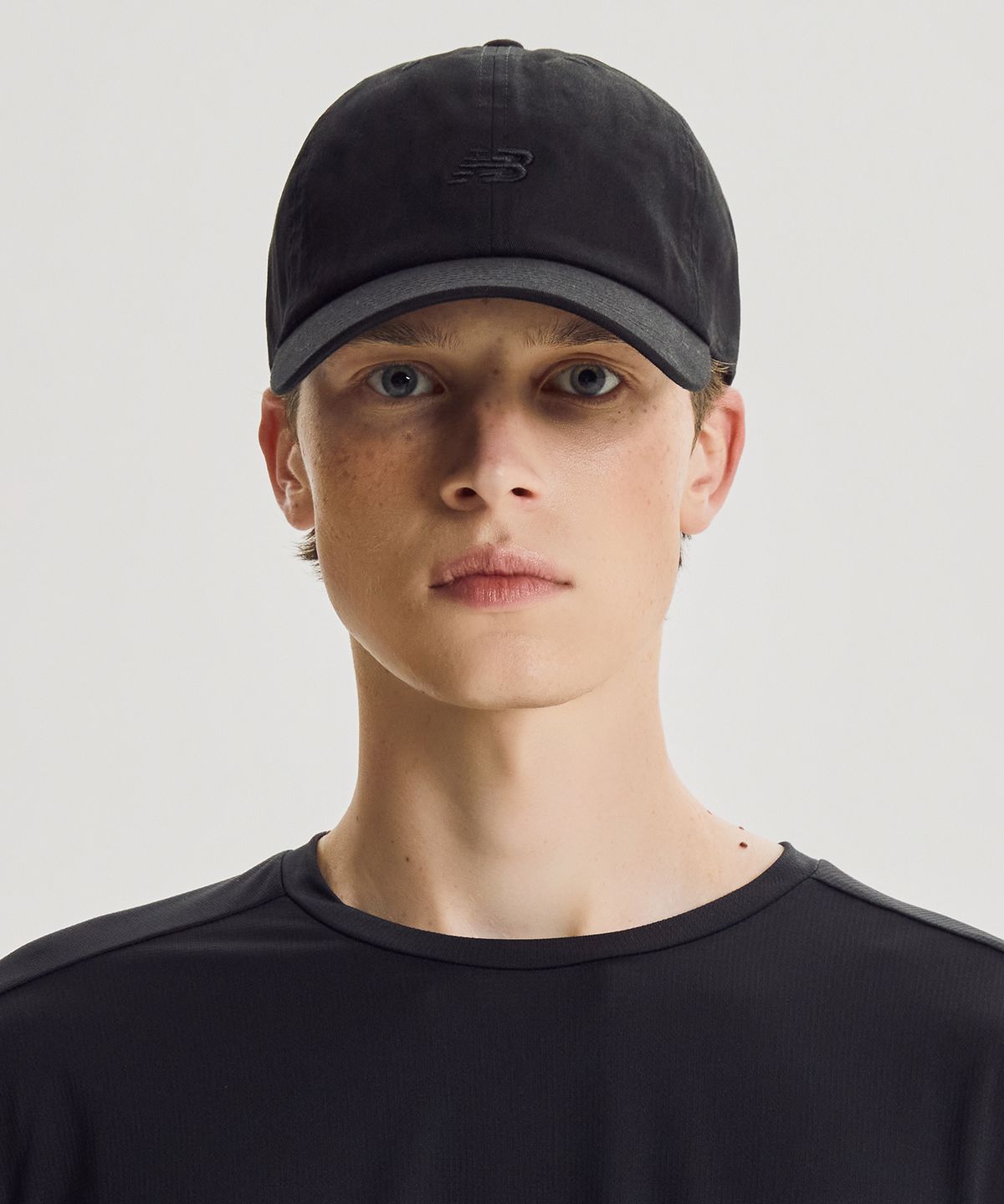 뉴발란스(NEW BALANCE) NBGDGF1105 / 플라잉 로고 코튼 볼캡(+SIZE) (BLACK)