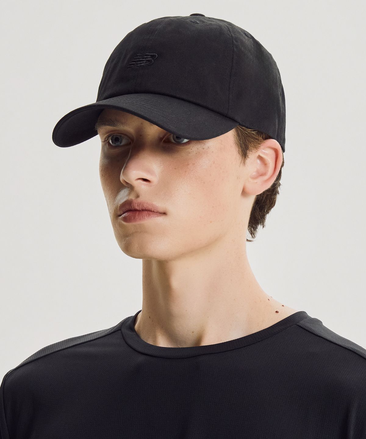 뉴발란스(NEW BALANCE) NBGDGF1105 / 플라잉 로고 코튼 볼캡(+SIZE) (BLACK)