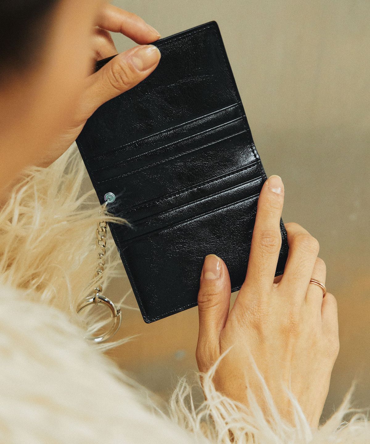 크리스틴프로젝트(CHRISTINE PROJECT) CP FOLDABLE CARD WALLET(SILVERGLASS)