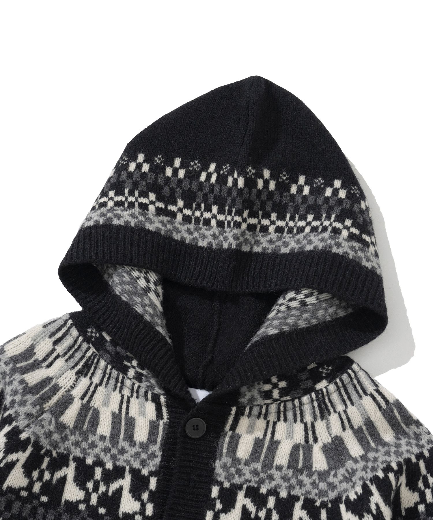 MUSINSA | KNITTED [NITTED X QWER DEMO] Nordic Melody Hoodie