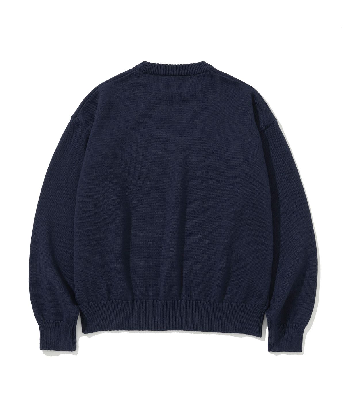 니티드(KNITTED) 캣츠 밴드 라운드 니트 NAVY