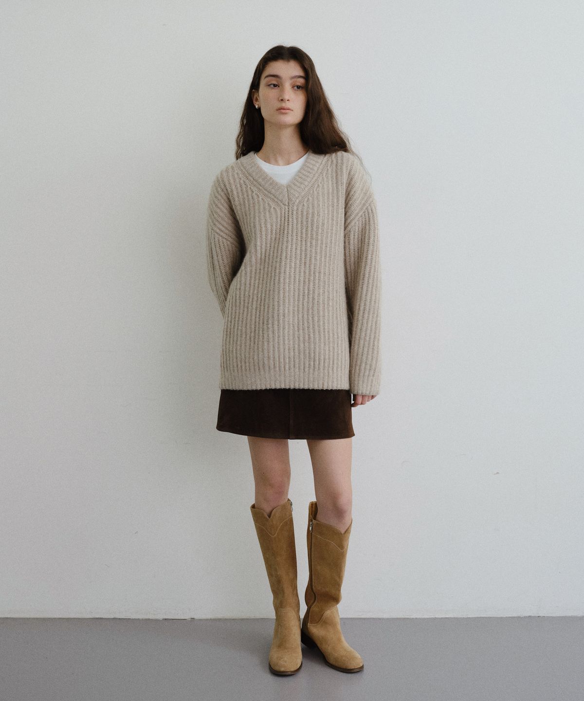 유라고(URAGO) Suede long boots