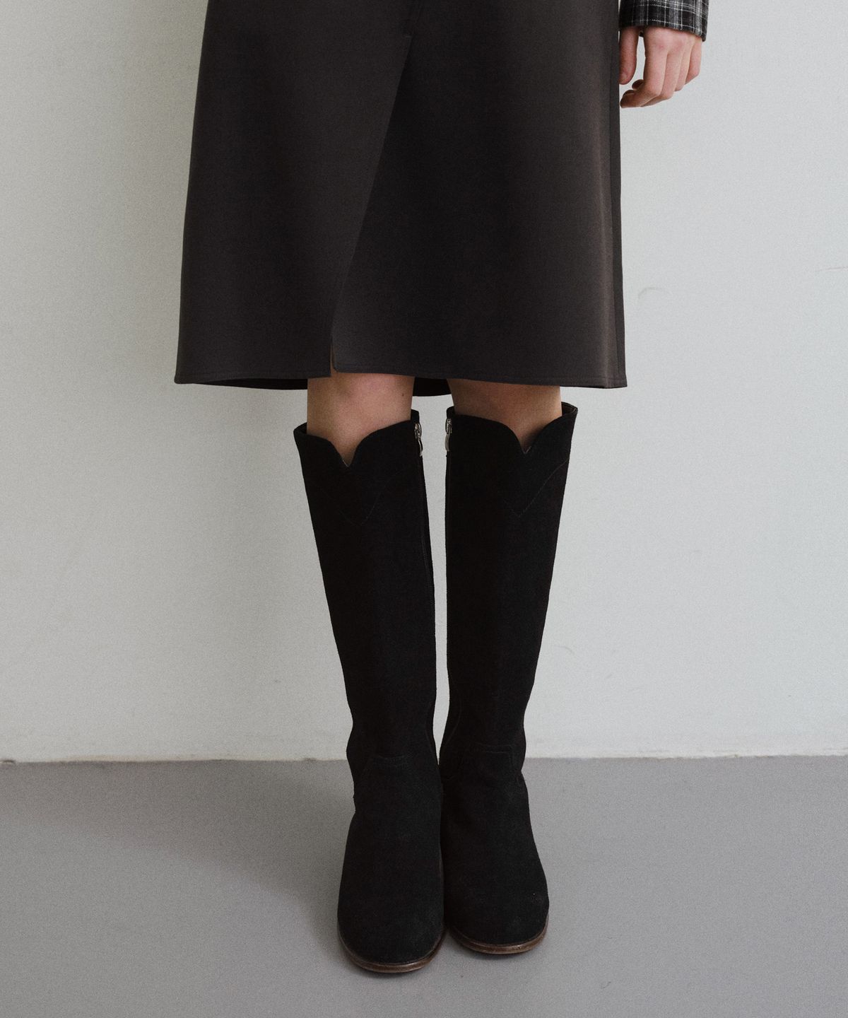 유라고(URAGO) Suede long boots