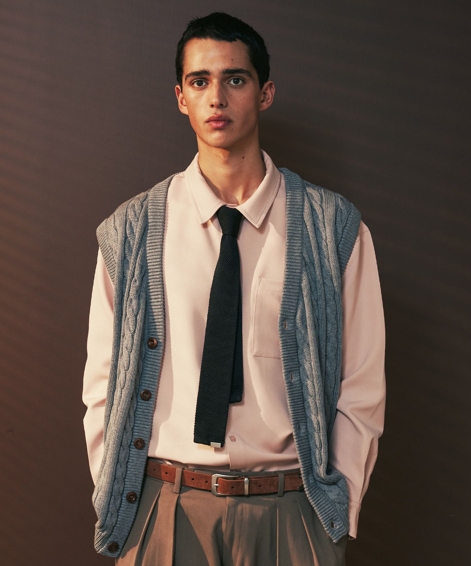 【2plan】23FW★ [MADE] Signature square knit tie Knit Tie For Men | Factory