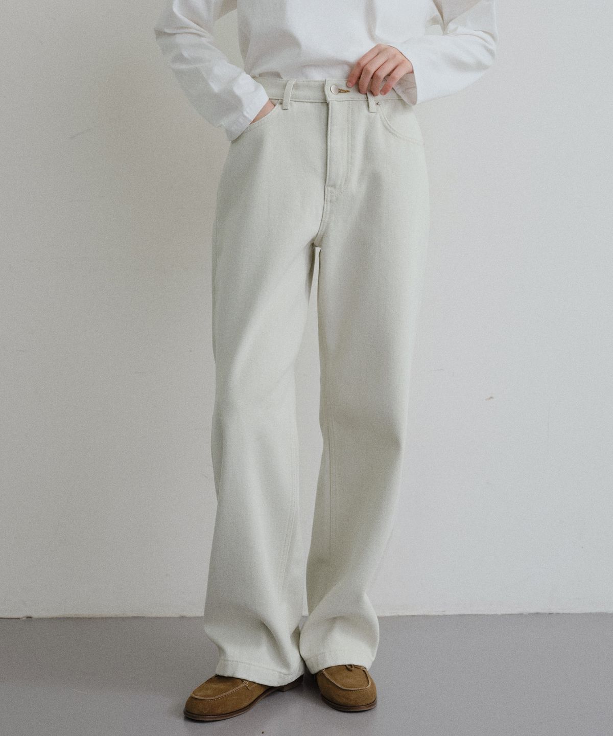유라고(URAGO) Winter cotton wide denim