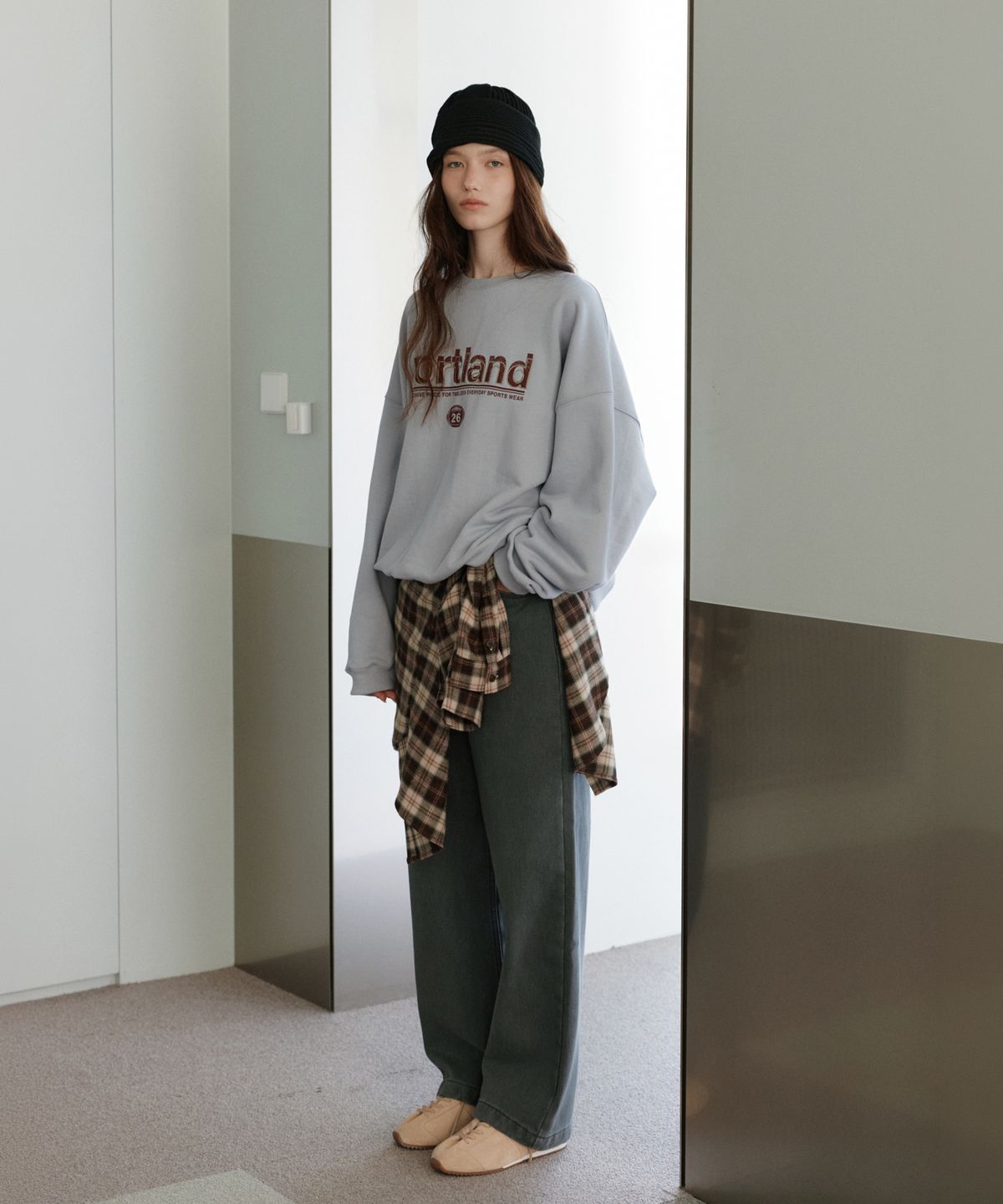 유라고(URAGO) Winter cotton wide denim