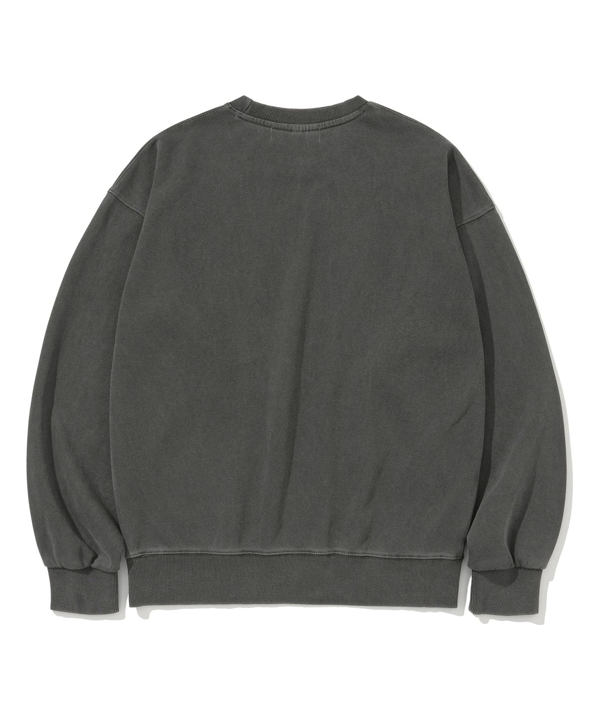 니티드(KNITTED) 피그먼트 렛츠 러브 맨투맨 WASHING CHARCOAL