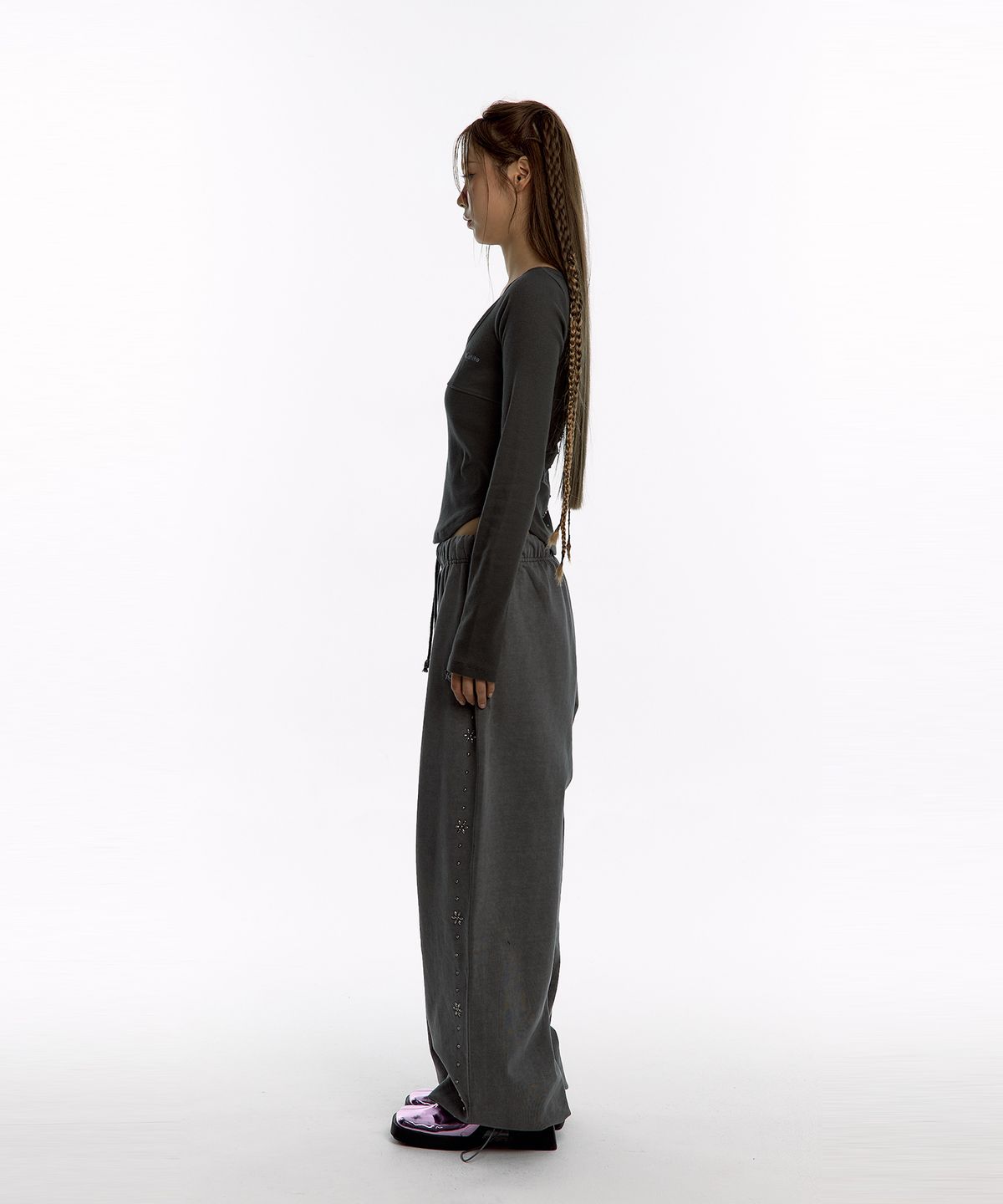 카시코(KASHIKO) Kashiko Comfy : Monk Trousers charcoal