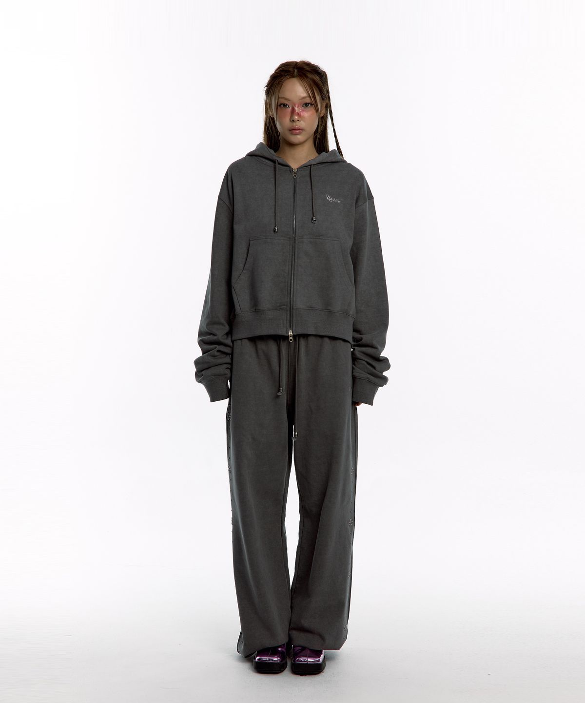 카시코(KASHIKO) Kashiko Comfy : Monk Trousers charcoal