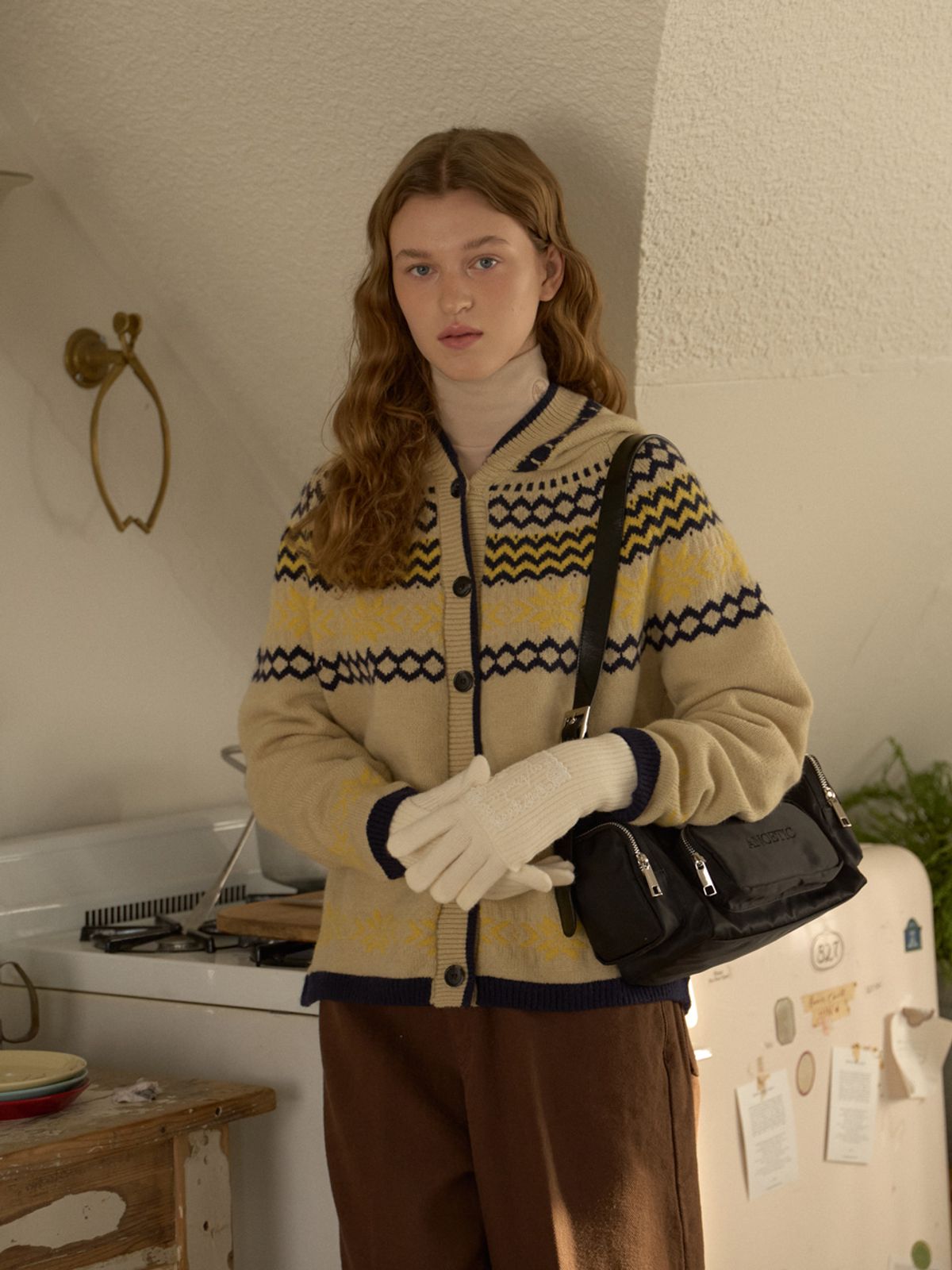아노에틱(ANOETIC) NORDIC HOODIE KNIT CARDIGAN_IVORY