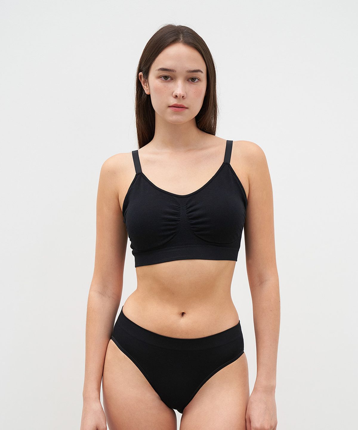세컨스킨(2NDSKIN) [SET] 모달 멜란지 맥시 브라&팬티
