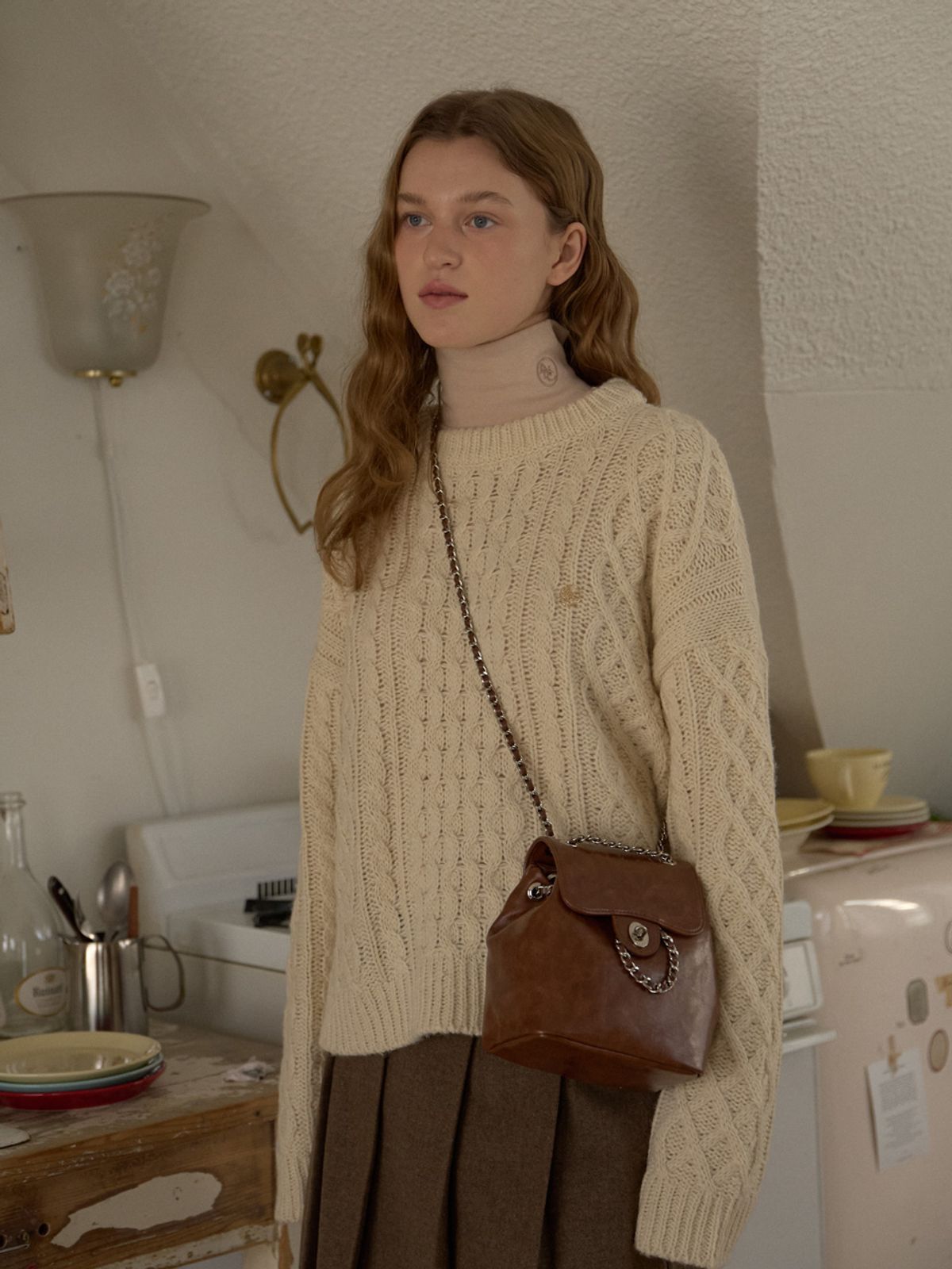 아노에틱(ANOETIC) ANC CLASSIC MINI SHOULDER BAG_BROWN