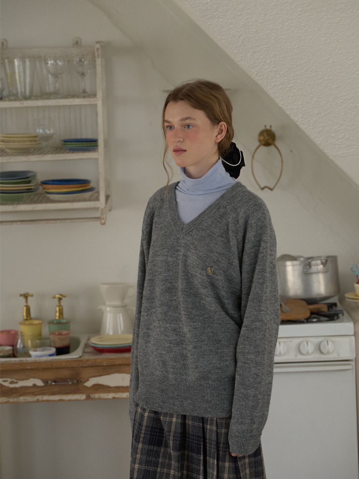 아노에틱(ANOETIC) SOFT V-NECK PULLOVER_3COLOR