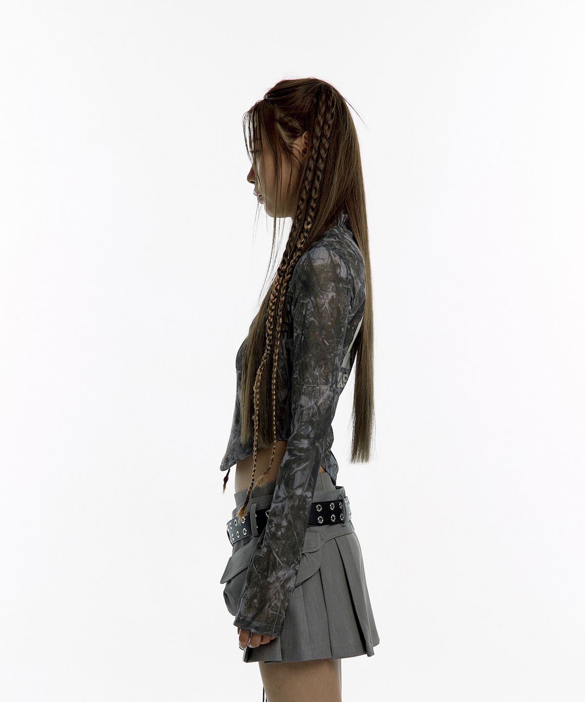 카시코(KASHIKO) Real Tree Highneck Mesh Top