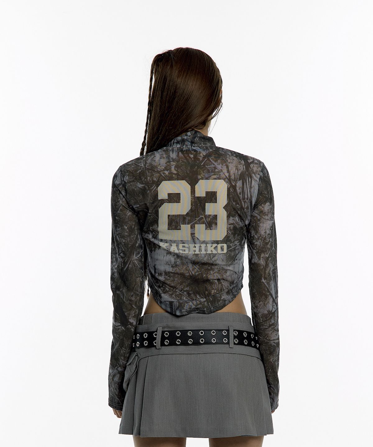 카시코(KASHIKO) Real Tree Highneck Mesh Top