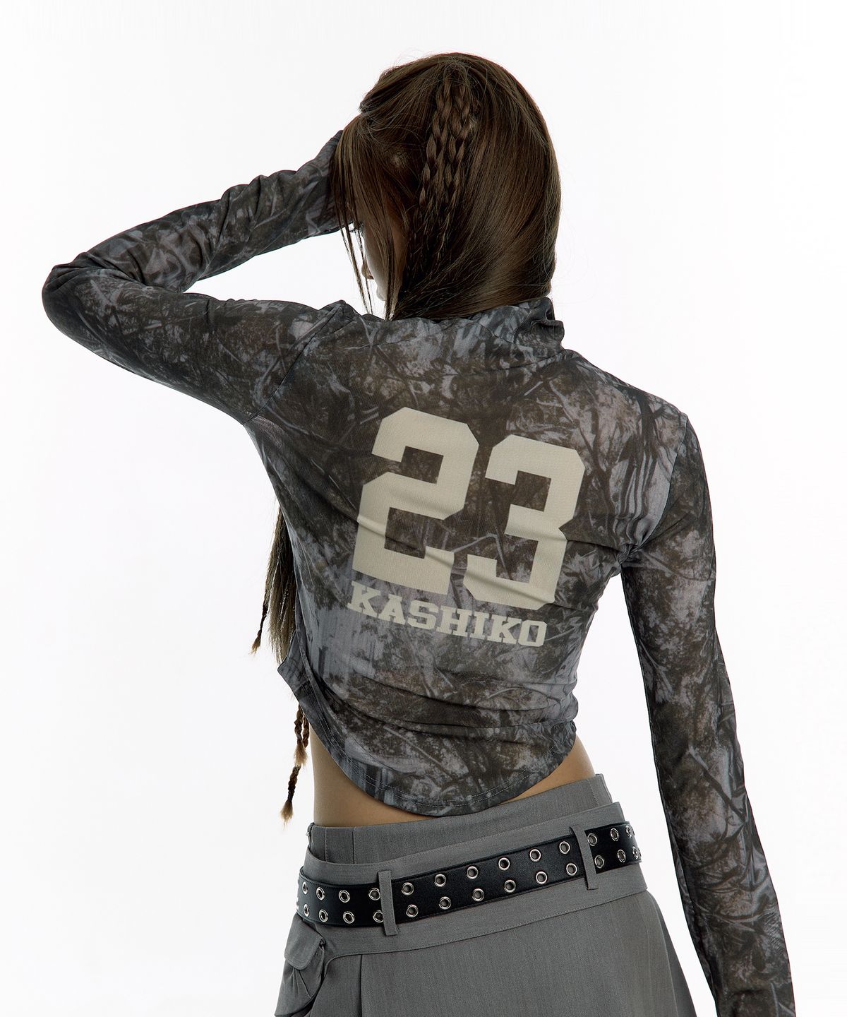 카시코(KASHIKO) Real Tree Highneck Mesh Top