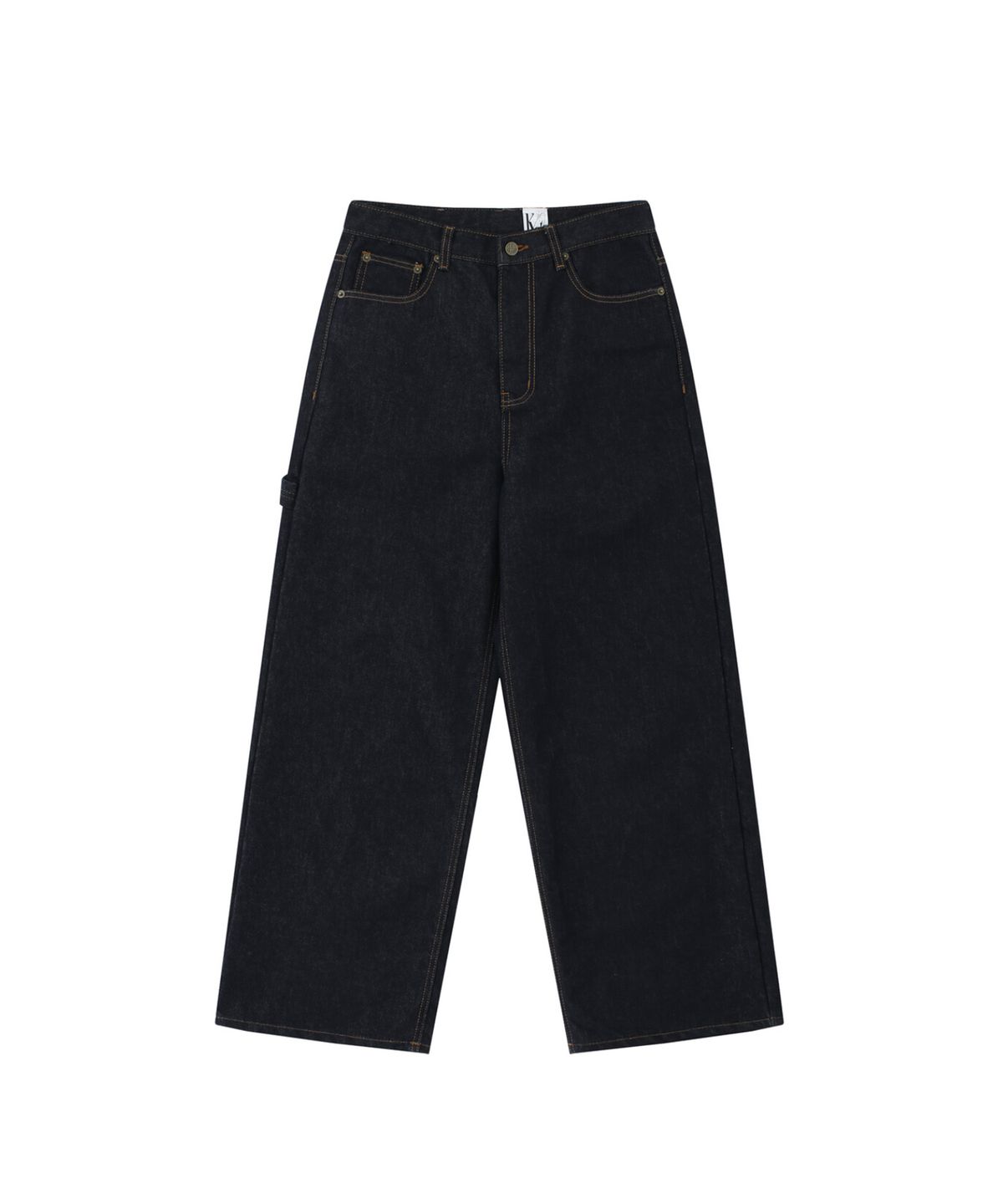 카시코(KASHIKO) Embroied Nonfade Denim Pants Blue