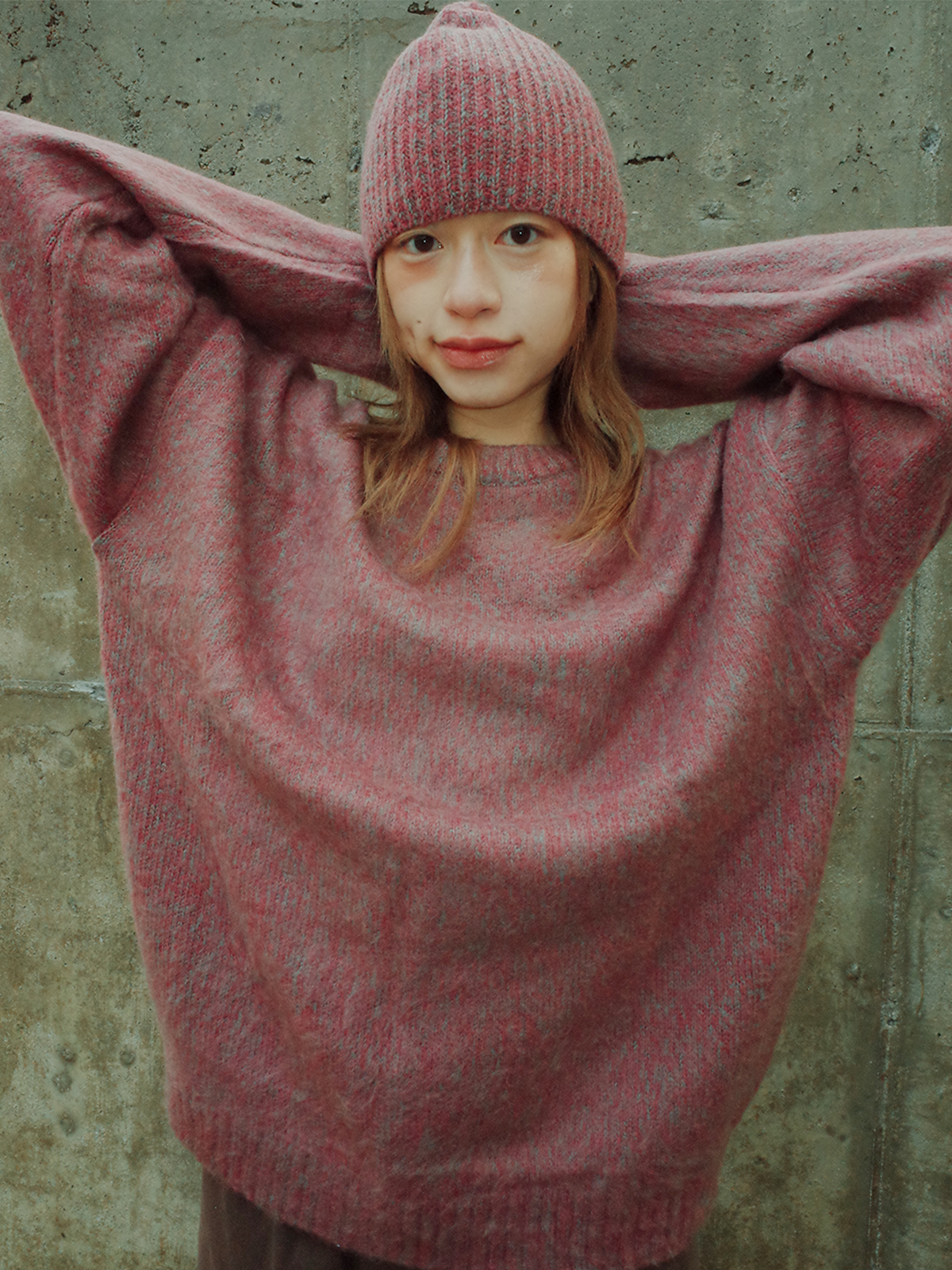 토우토우 아카이브(TOWTOW ARCHIVE) 코지 비니 러스티 레드