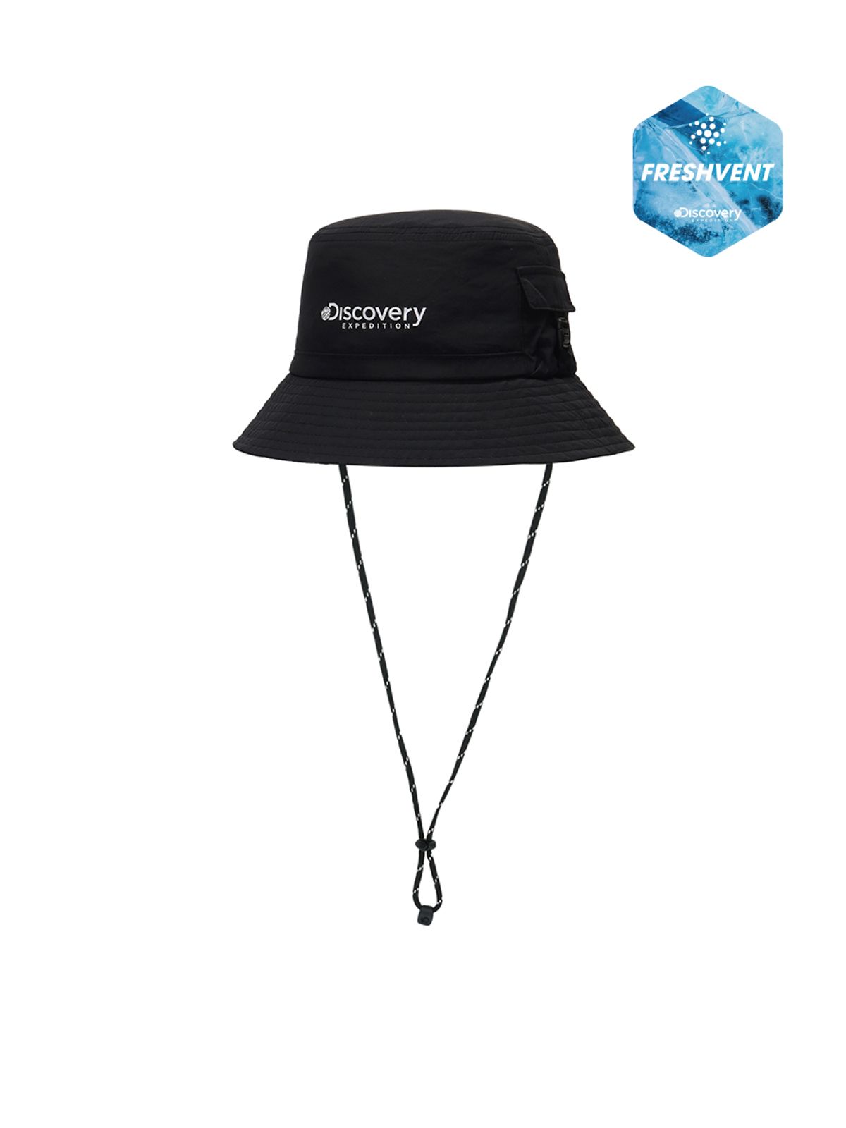 디스커버리 익스페디션(DISCOVERY EXPEDITION) 프레시벤트 아웃도어 포켓 버킷햇 (BLACK)