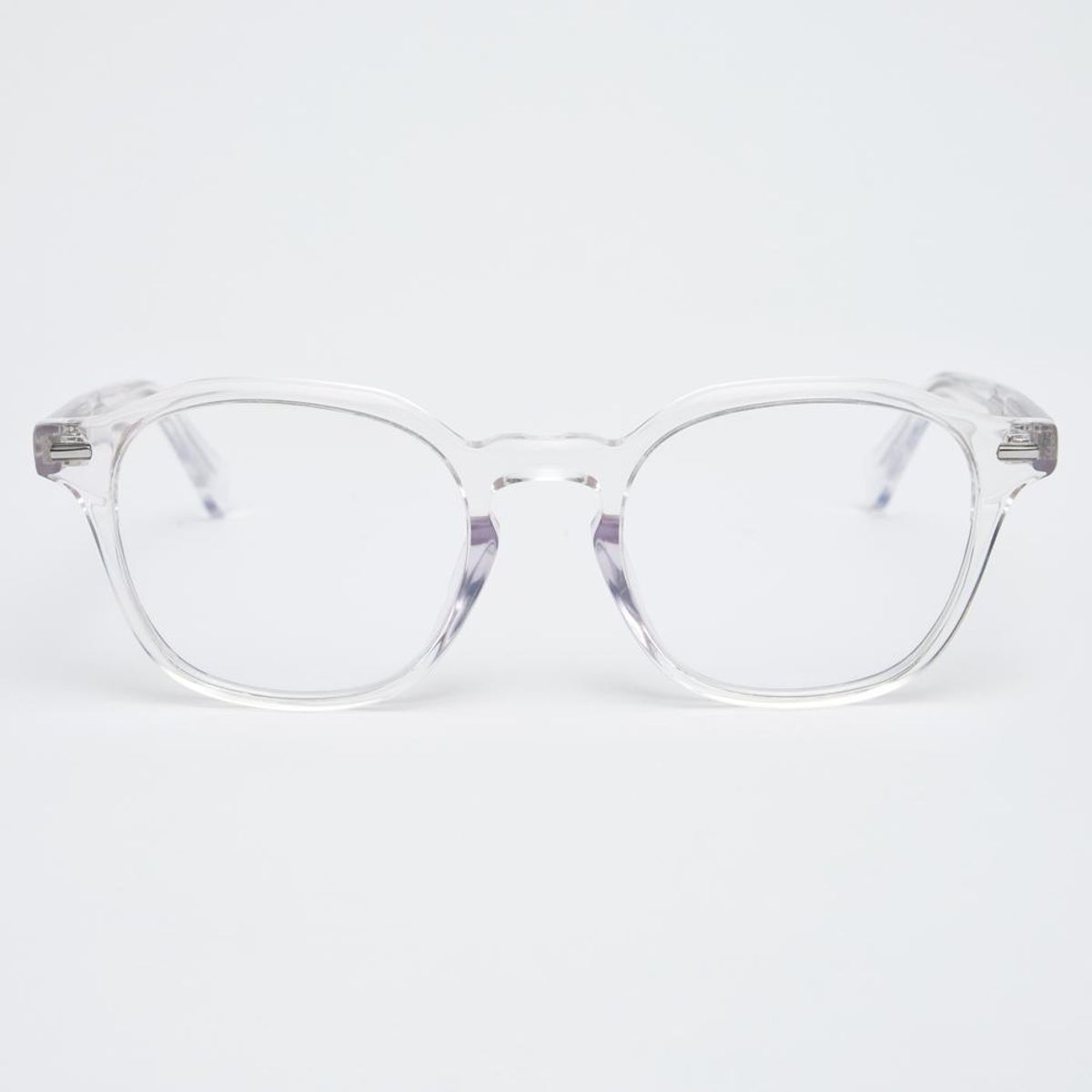 알로아이웨어(ALO EYEWEAR) [illusionist] 오버사이즈 프렌치 스퀘어 뿔테 투명 클리어 안경테 IL7410 2020G 블루라이트 렌즈 선택