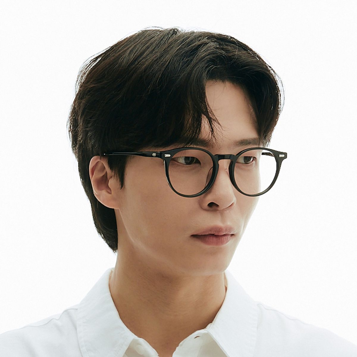 알로아이웨어(ALO EYEWEAR) [illusionist] 오버사이즈 보스턴 프레임 라운드 뿔테 블랙 안경테 IL7411 0909G 블루라이트 렌즈 선택