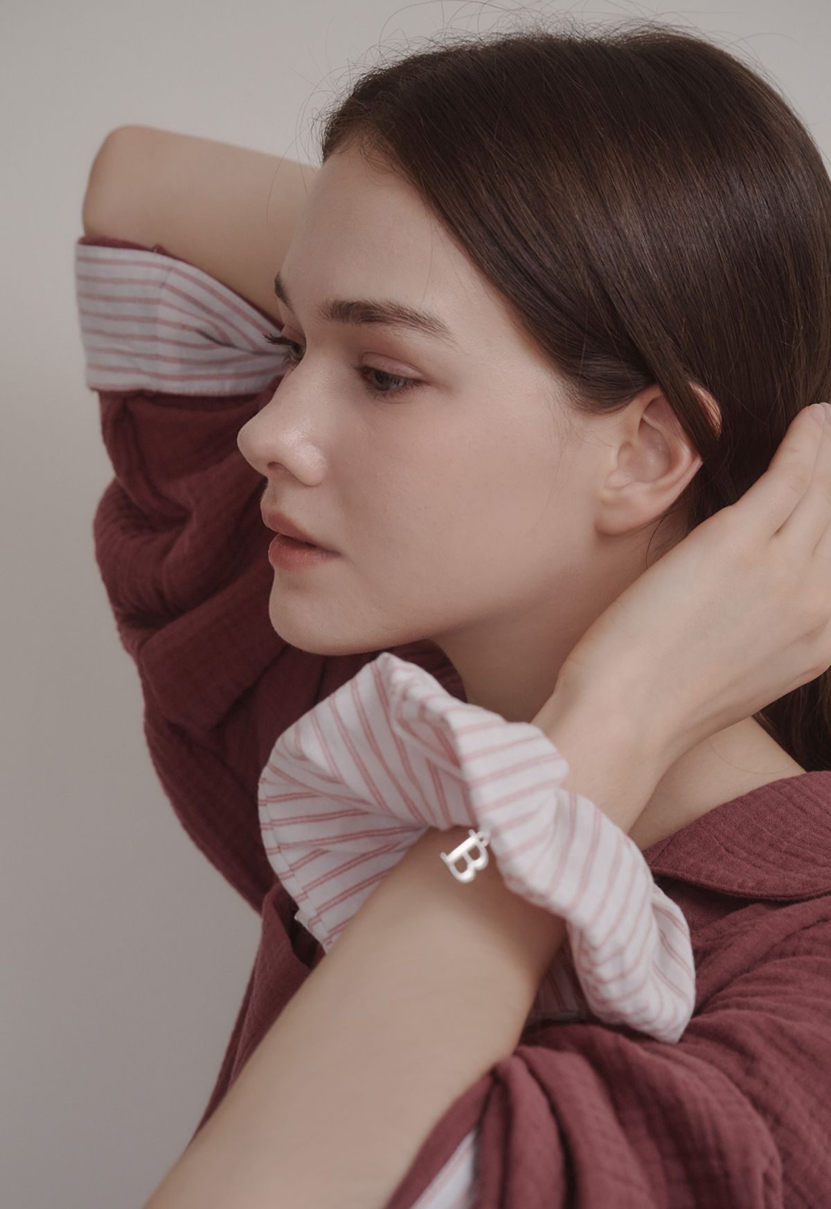 보일하우스(BOIL HOUSE) Sunset Stripe Pendant Scrunchie