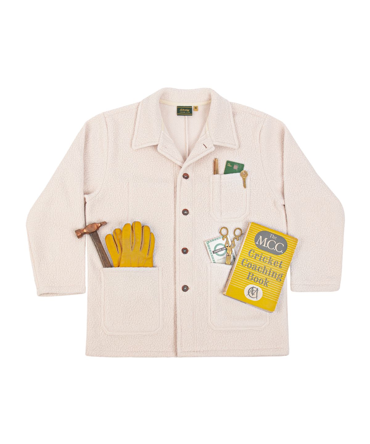 세러데이 레저 클럽(SATURDAY LEISURE CLUB) Leisure Fleece Work Jacket(Unisex) - Ivory