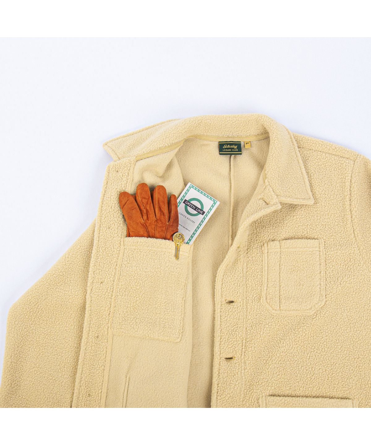 세러데이 레저 클럽(SATURDAY LEISURE CLUB) Leisure Fleece Work Jacket(Unisex) - Light Mustard