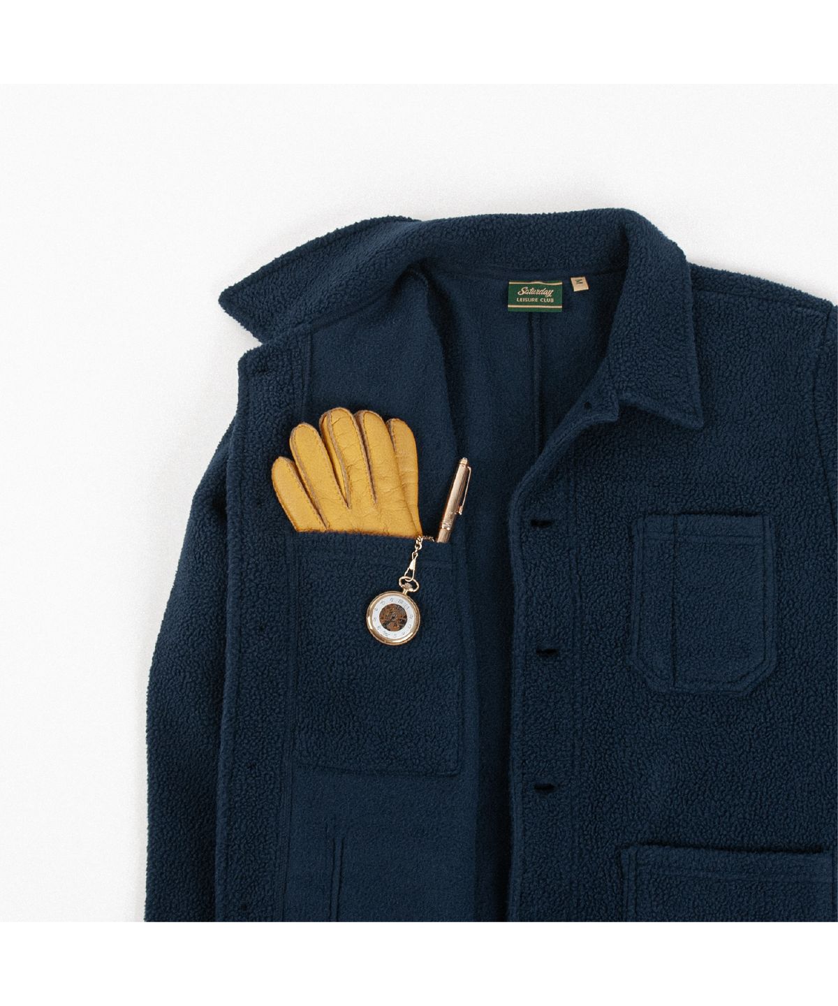 세러데이 레저 클럽(SATURDAY LEISURE CLUB) Leisure Fleece Work Jacket(Unisex) - Navy