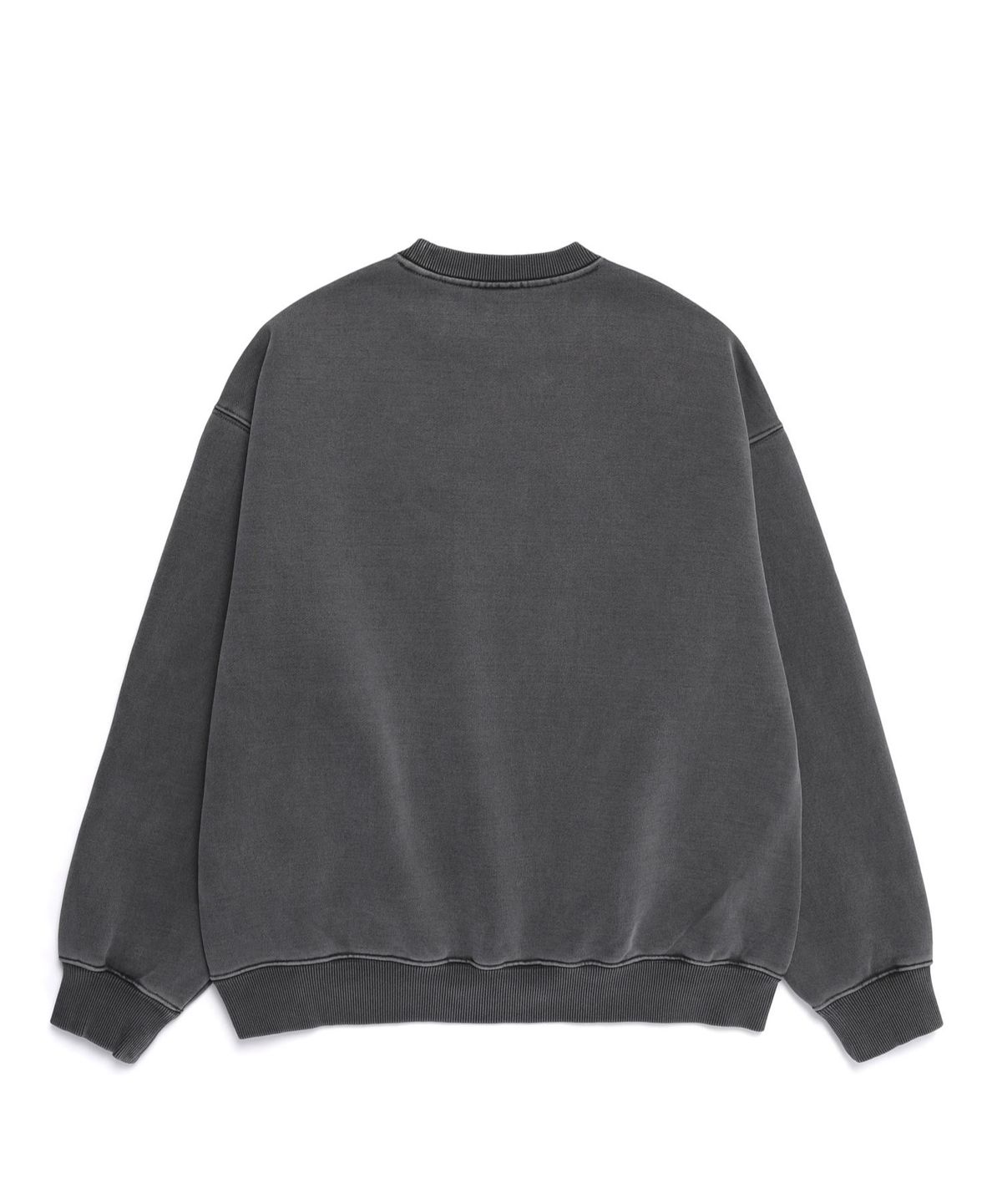 바쥬비쥬(BAJOO BIJOO) BASIC PIGMENT SWEATSHIRT [CHACOAL]