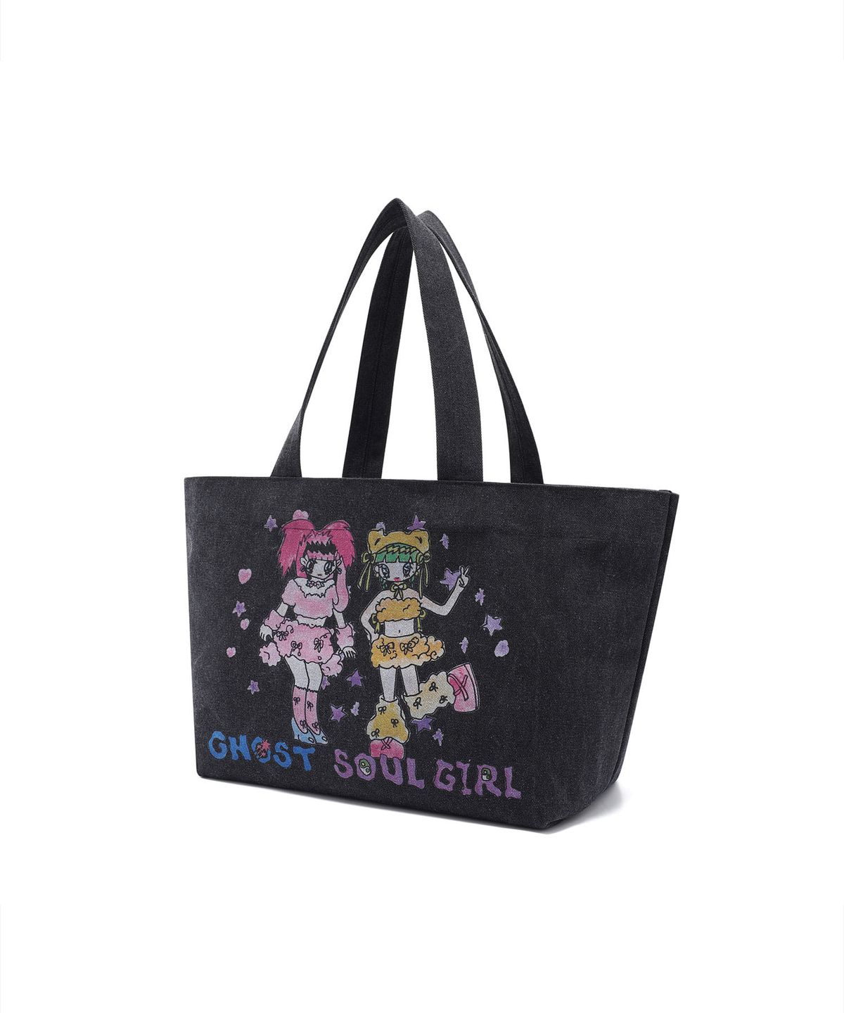 나이스고스트클럽(NICEGHOSTCLUB) [X SOULPUSSSY CAT]GHOSTSOULGIRL TOTE BAG_BLACK(NG2EFUAB50D)