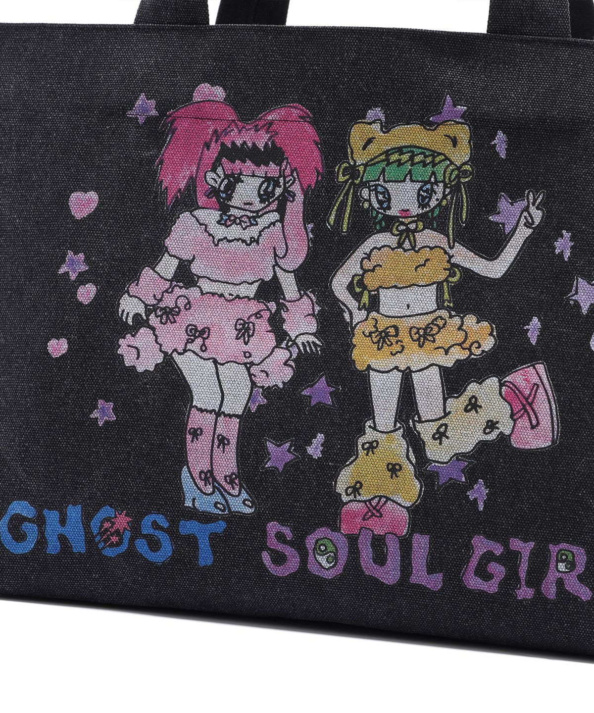나이스고스트클럽(NICEGHOSTCLUB) [X SOULPUSSSY CAT]GHOSTSOULGIRL TOTE BAG_BLACK(NG2EFUAB50D)