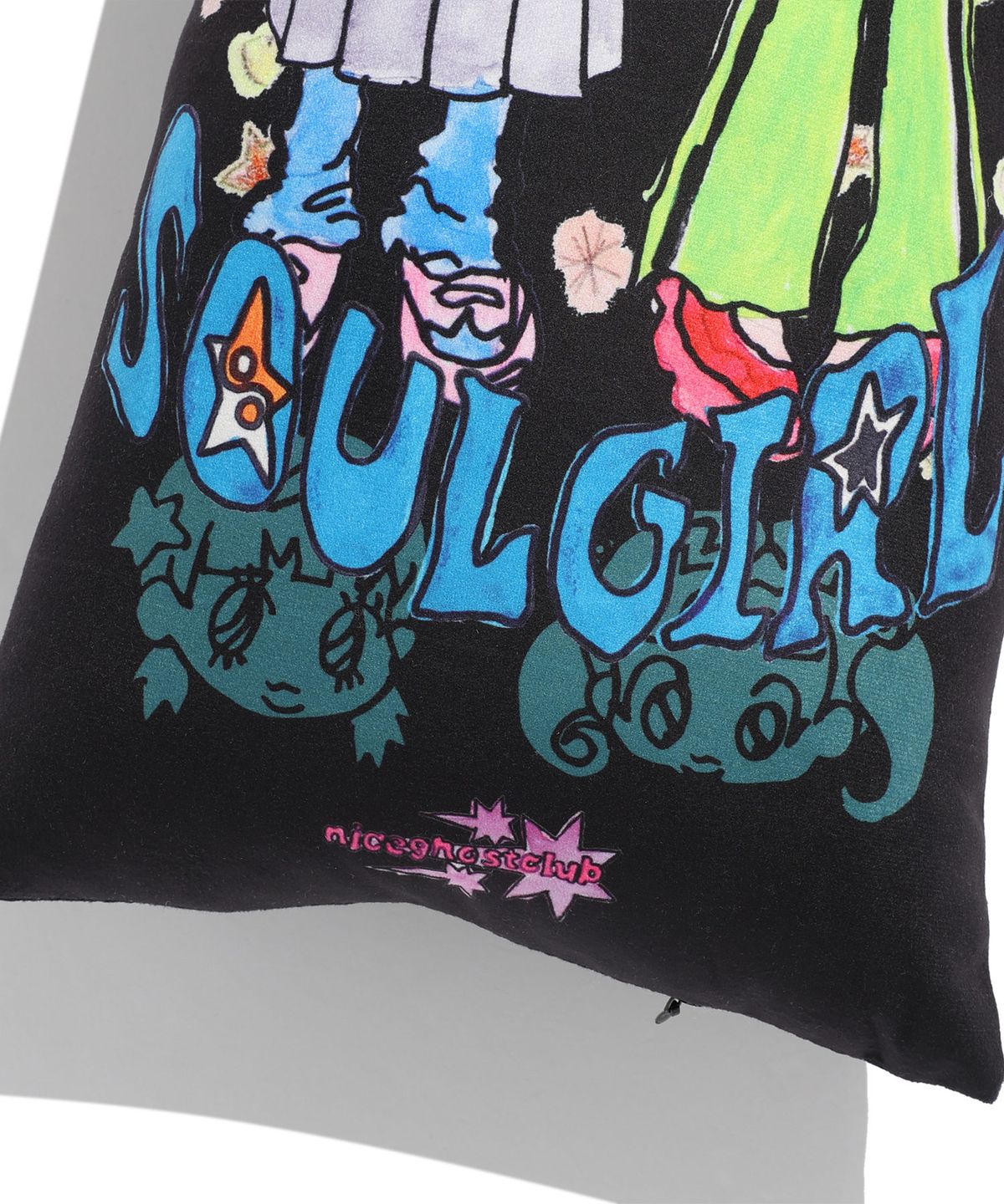 나이스고스트클럽(NICEGHOSTCLUB) [X SOULPUSSSY CAT]GHOSTSOULGIRL LONG CUSHION_BLACK(NG2EFUAB93D)