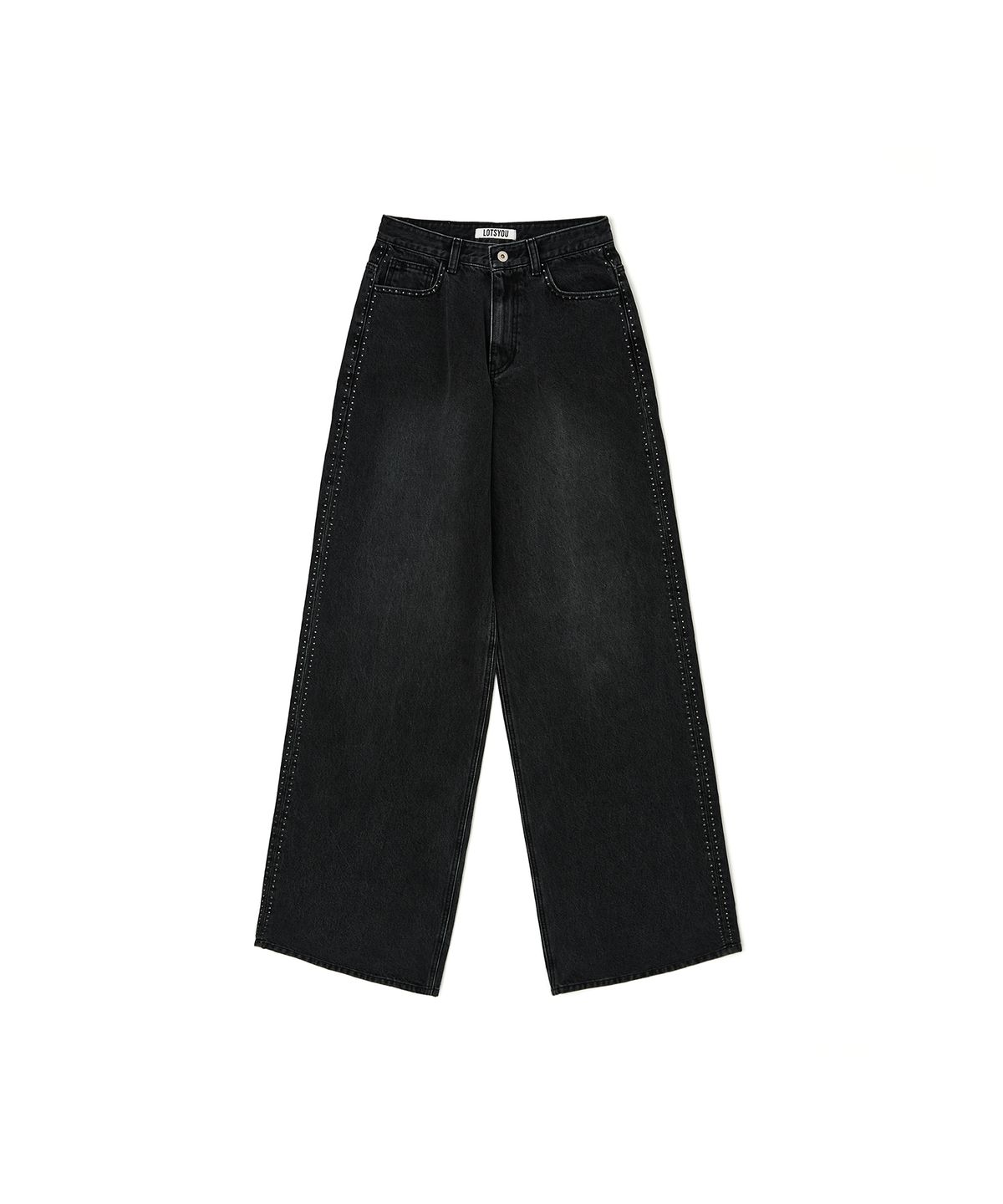 라츠유(LOTSYOU) lotsyou_Twinkle Denim Pants Black