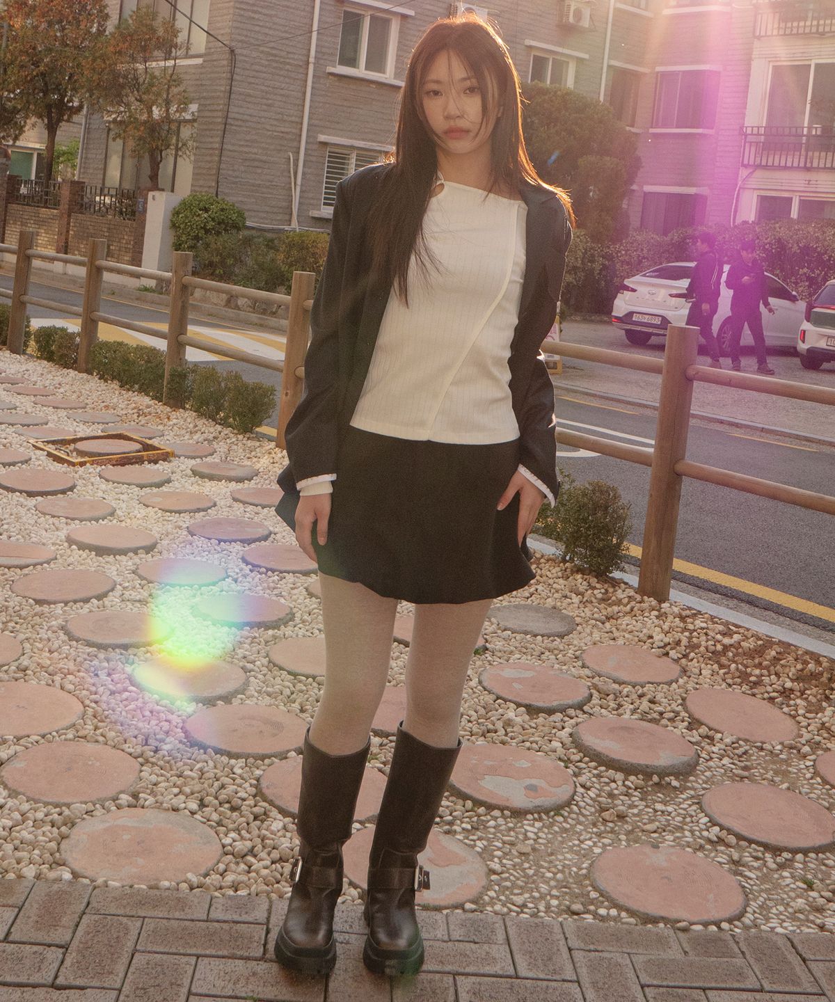 라츠유(LOTSYOU) lotsyou_Crunchy Balloon Skirt Black
