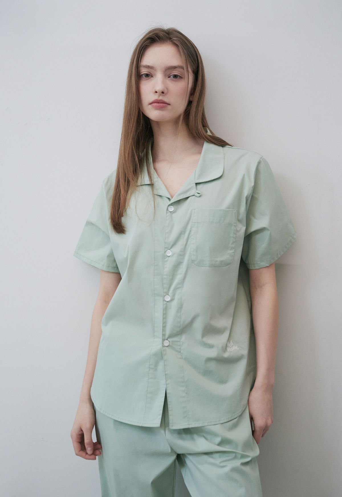 보일하우스(BOIL HOUSE) Solid Classic Pajama Set (green)