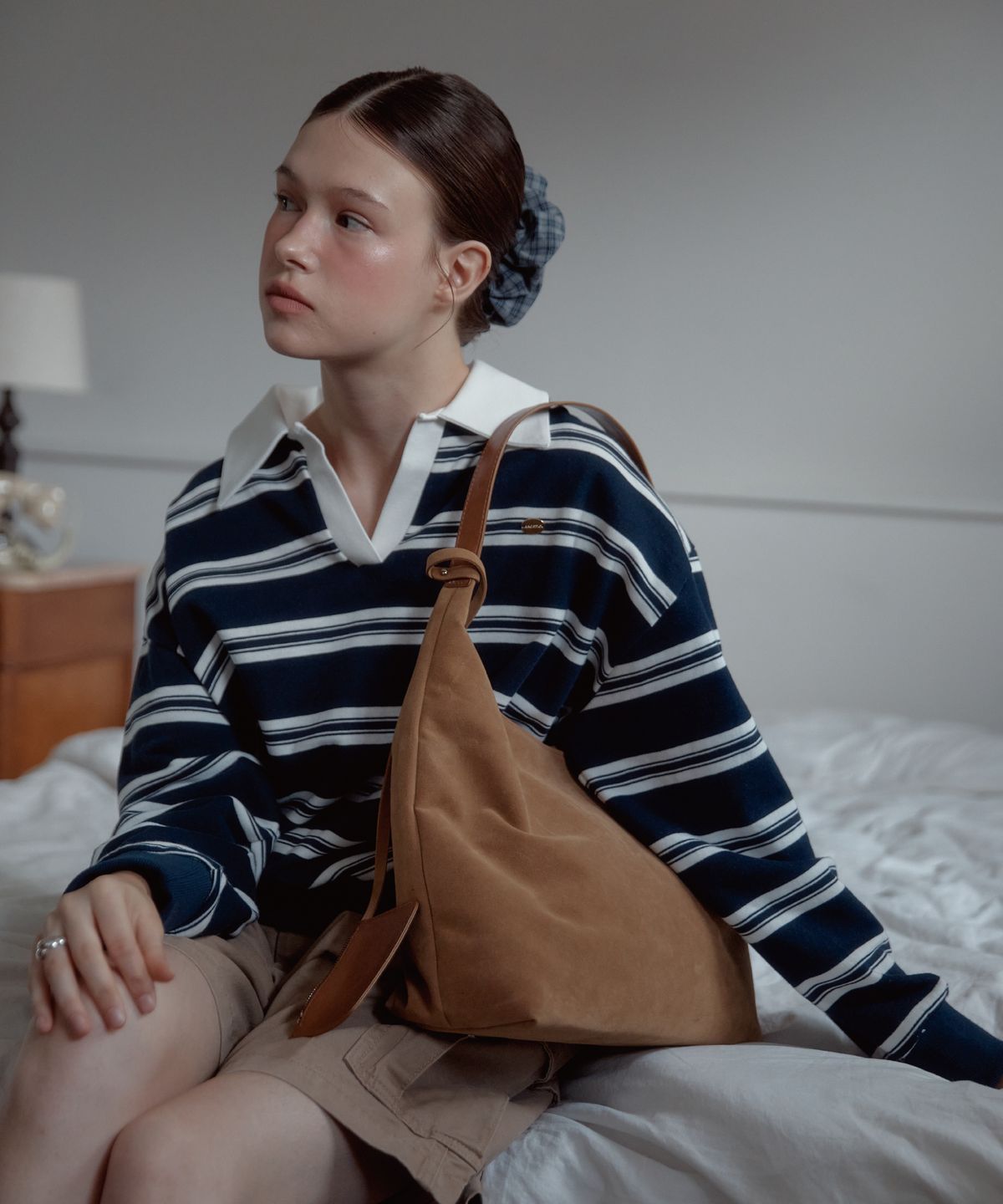 아노에틱(ANOETIC) ANC SUEDE HOBO BAG & CARD WALLET SET_5COLOR