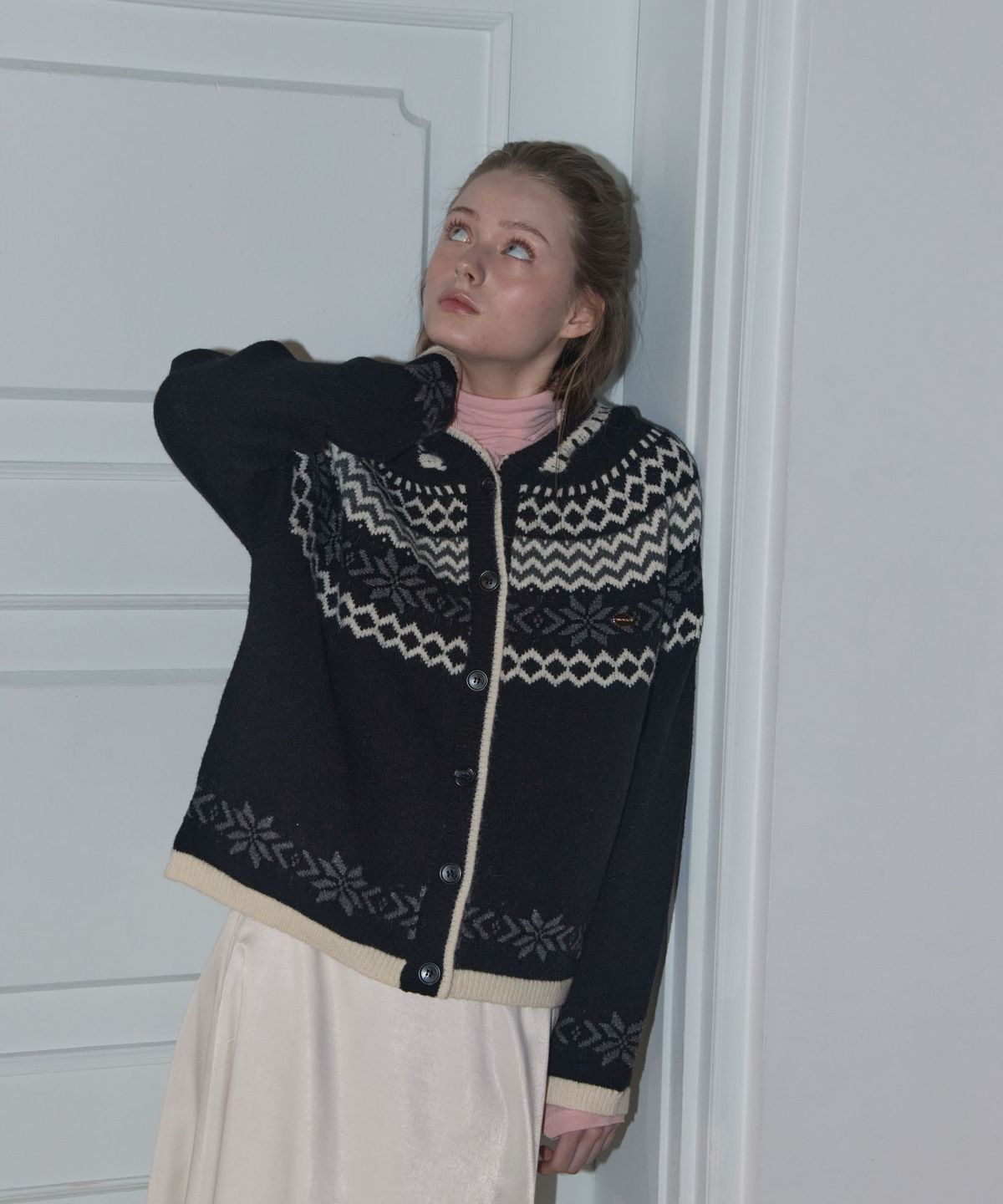 아노에틱(ANOETIC) NORDIC HOODIE KNIT CARDIGAN_4COLOR